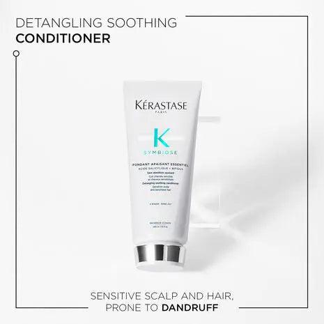Kérastase Symbiose Fondant Apaisant Essentiel conditioner for soothing sensitive scalp and hair prone to dandruff.