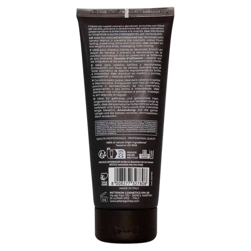 Color Care Conditioner tube packaging, highlighting natural ingredients and free from harmful additives like sulfates and parabens.