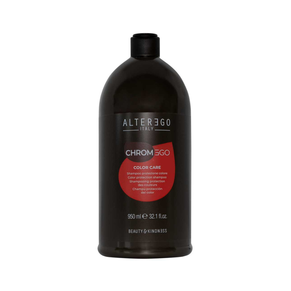 Color Care Shampoo bottle by Alter Ego Italy, designed to protect color-treated hair with organic Argan oil.