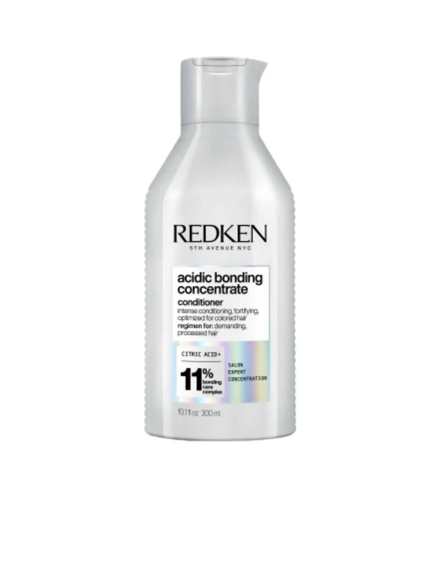 Redken Acidic Bonding Concentrate Conditioner 300ml bottle for strengthening and repairing damaged hair.