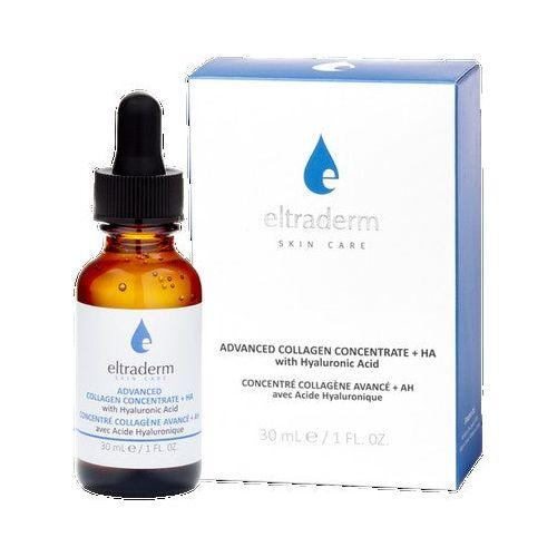 Eltrader Skin Care Advanced Collagen Concentrate + HA serum bottle with packaging for skin resilience and hydration.