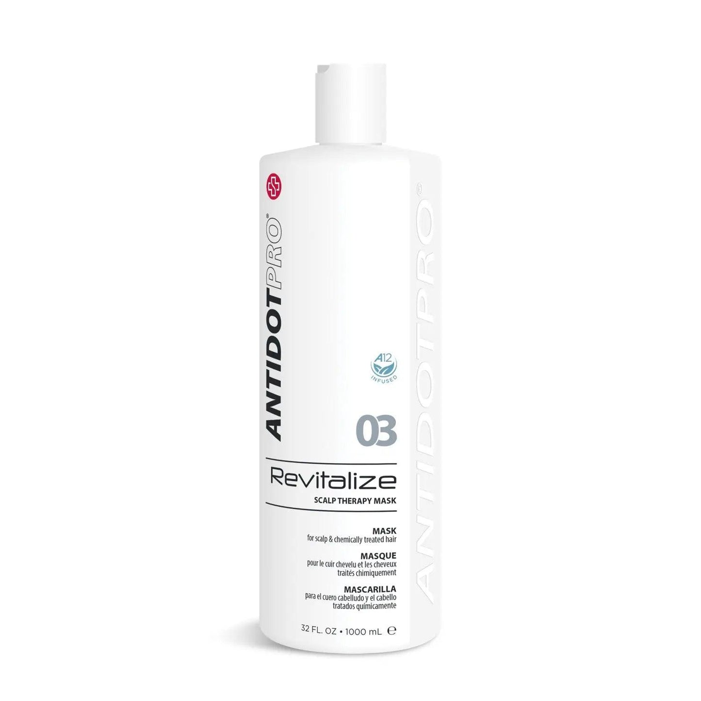 AntidotPro 03 Revitalize 1000ML scalp therapy mask for revitalizing hair and soothing scalp conditions.