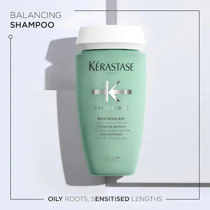 Kérastase Specifique Bain Divalent Balancing Shampoo for oily roots and sensitized lengths.