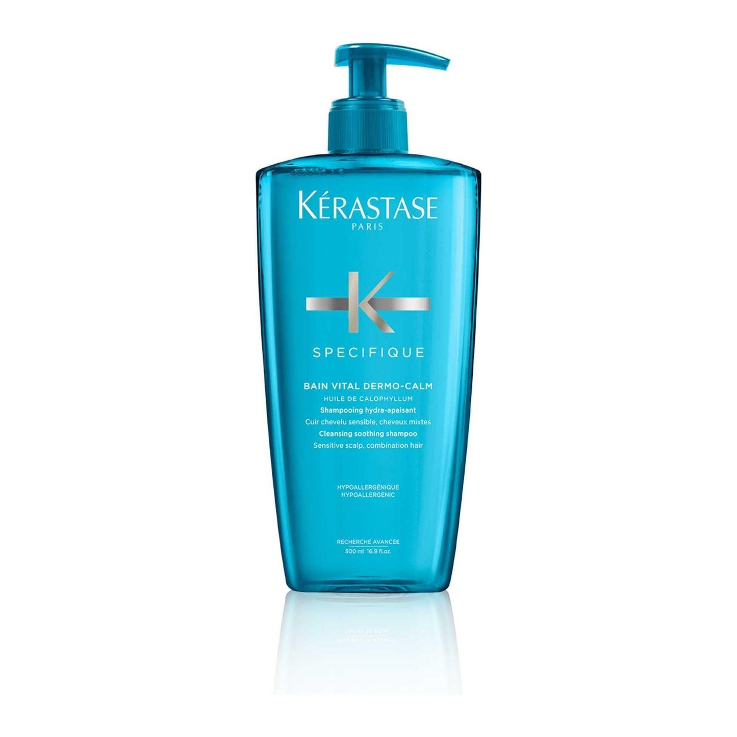 Kérastase Specifique Bain Vital Dermo-Calm Shampoo for Sensitive Scalp and Conditioning Hair in Blue Pump Bottle