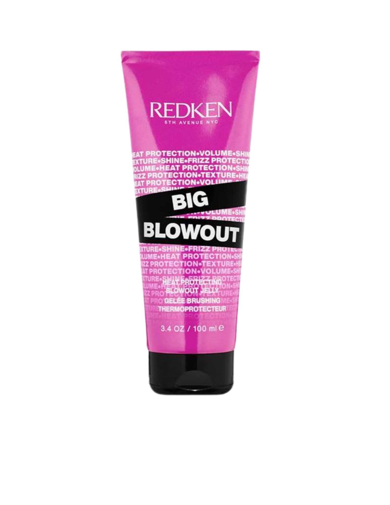 Redken Big Blowout styling product tube for maximum hair volume and body, suitable for all hair types and textures.
