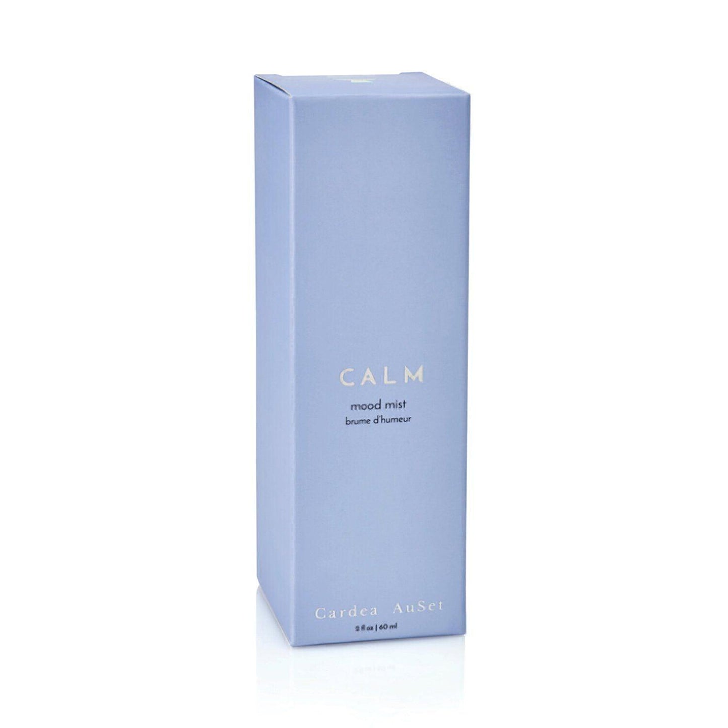 Gardena+Calm mood mist blue box premium aromatic spray packaging minimalist design calming therapy product