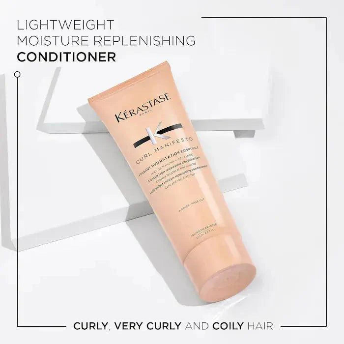 Kérastase Curl Manifesto lightweight moisture replenishing conditioner for curly, very curly, and coily hair.