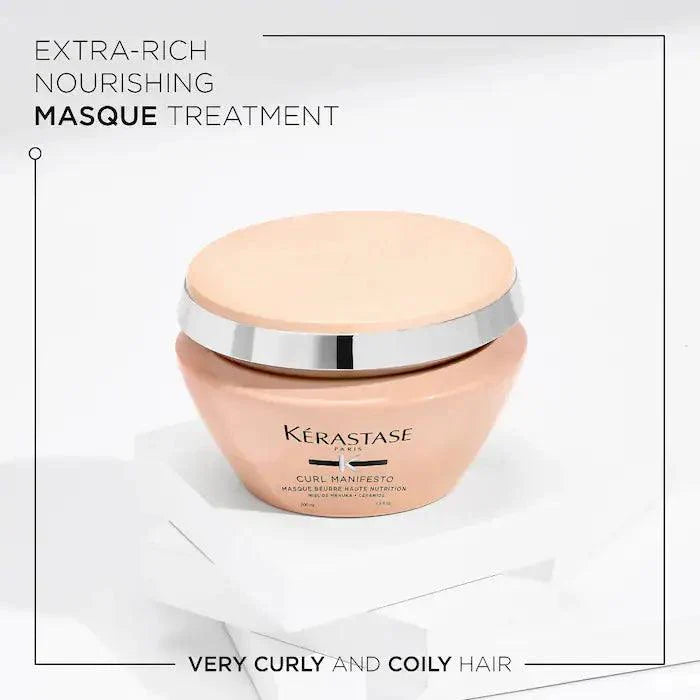 Kérastase Curl Manifesto Masque Beurre Haute Nutrition for nourishing very curly and coily hair.