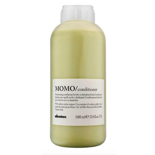 Davines Essential Haircare MOMO Conditioner 1000ml, lightweight formula for dry hair, hydrates and untangles for soft, silky results.