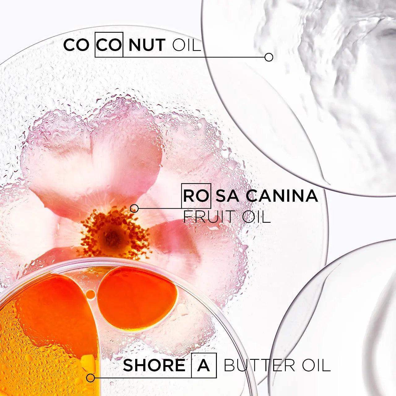 Ingredients in Kerastase Discipline Masque Oléo-Relax Mask: coconut oil, rosa canina fruit oil, and shea butter oil.