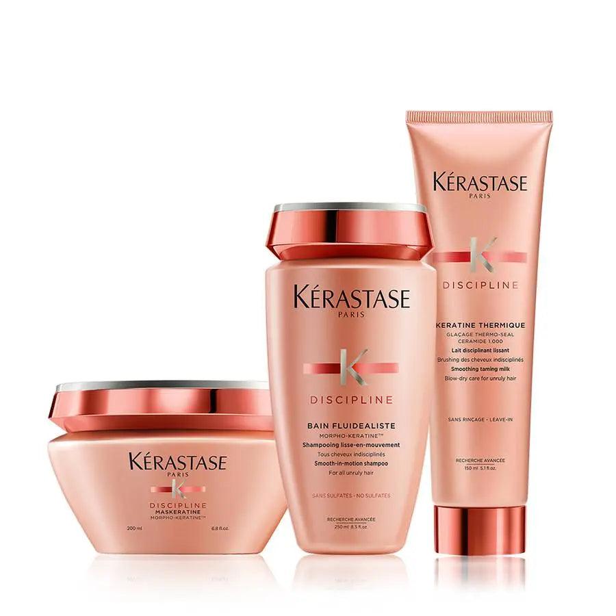 Kerastase Discipline hair products set for frizz control and smooth hair care