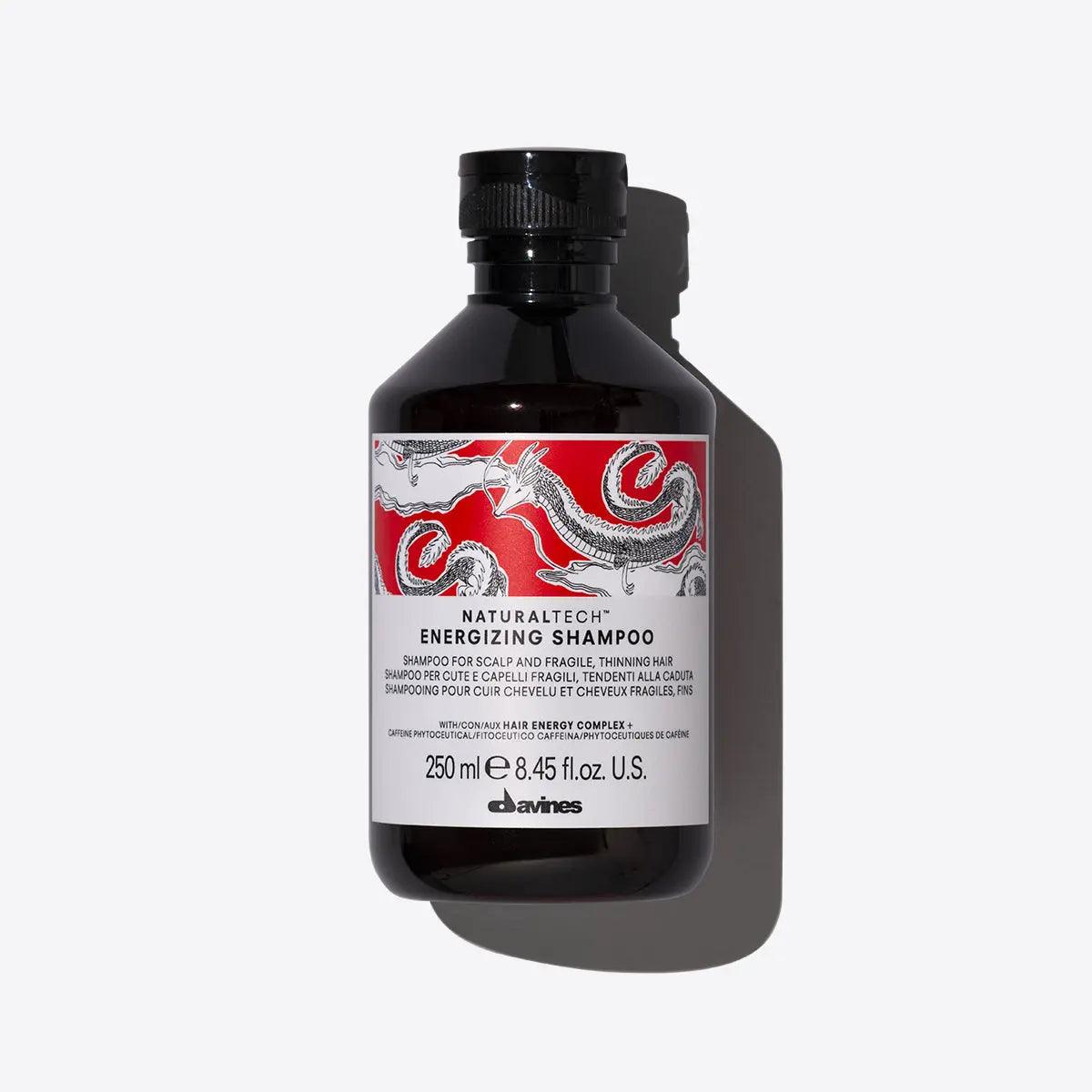 Davines Energizing Shampoo bottle, 250 ml, designed to invigorate and revitalize dull, lifeless hair with natural ingredients.
