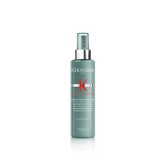 Kérastase Genesis Homme Spray de Force Épaississant for men's thinning hair, fortifying and thickening formula.