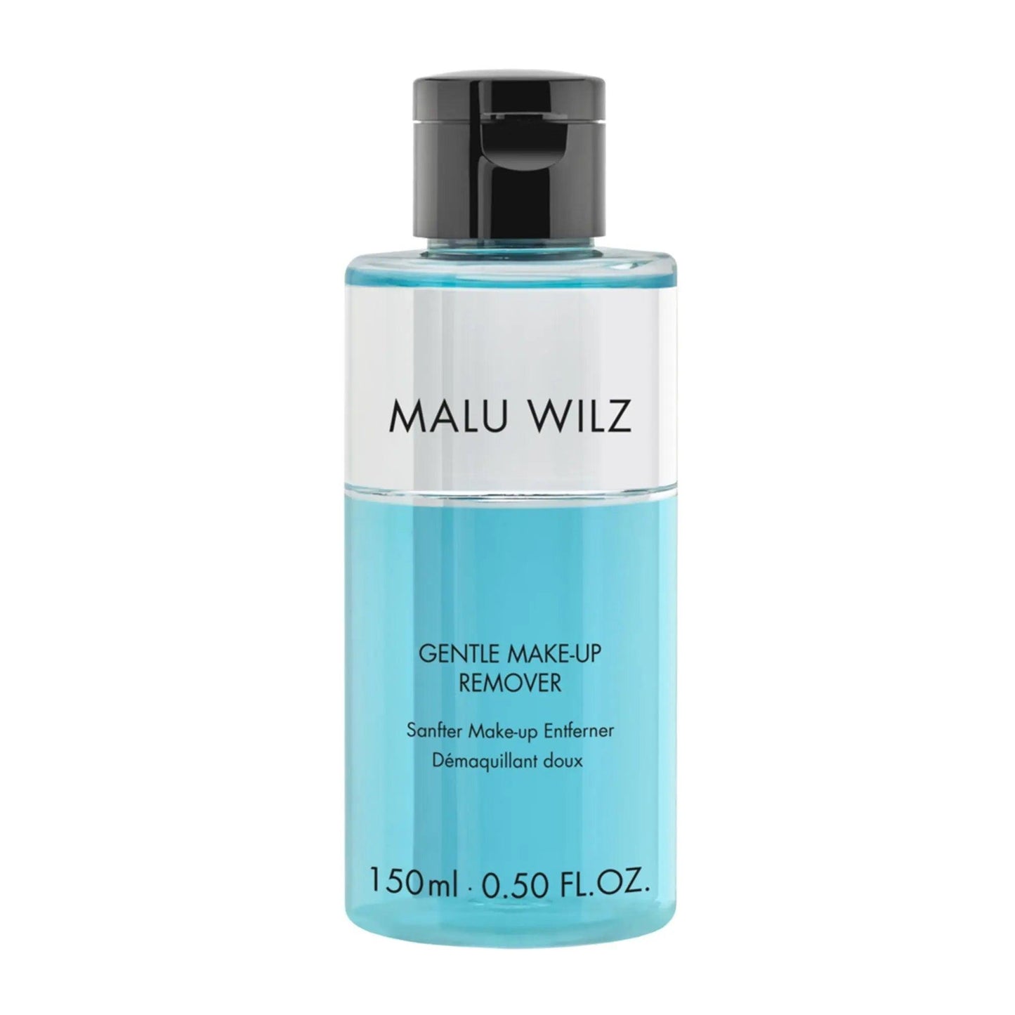 Malu Wilz Gentle Biphasic Makeup Remover 150ml bottle, effective and gentle makeup removal solution.