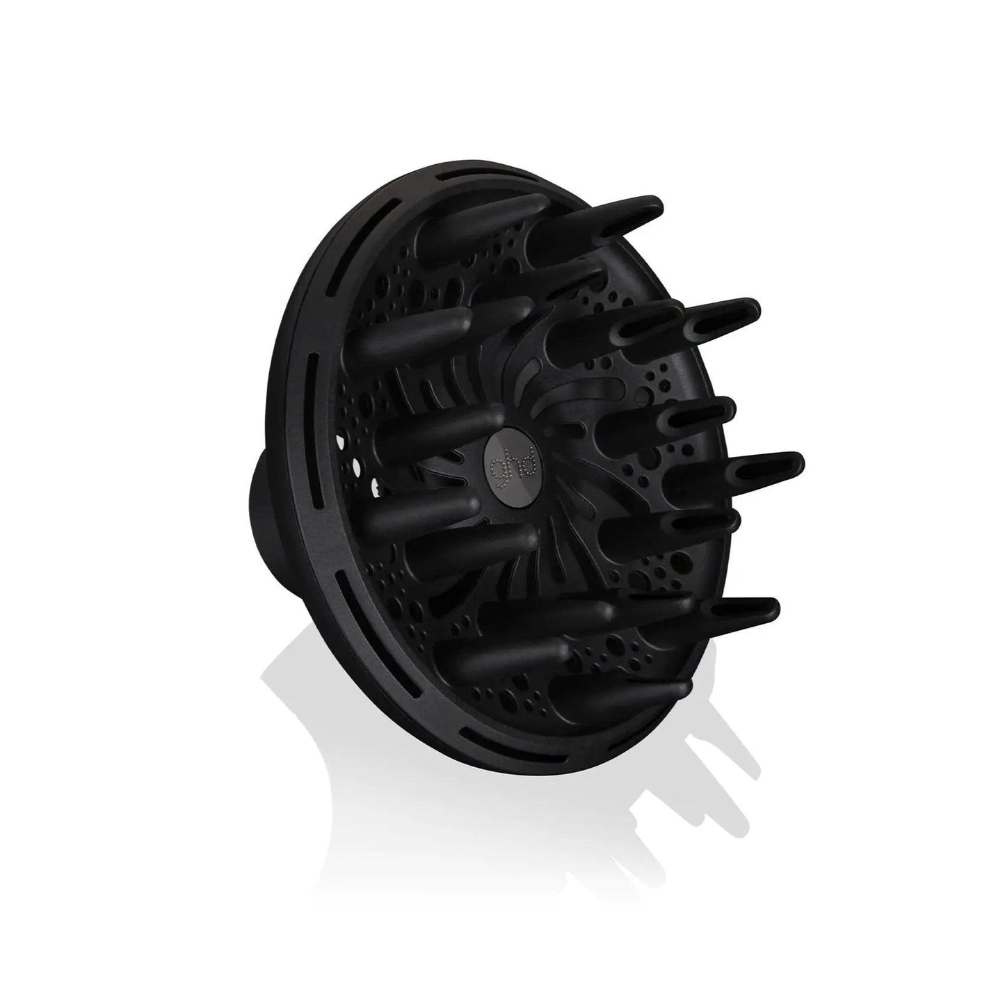 ghd professional hairdryer diffuser for flawless curls and waves with contoured fingers for volume and frizz control.