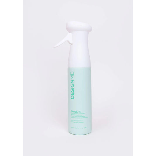 Design.ME Gloss Me Hair Shine Spray Bottle on White Background