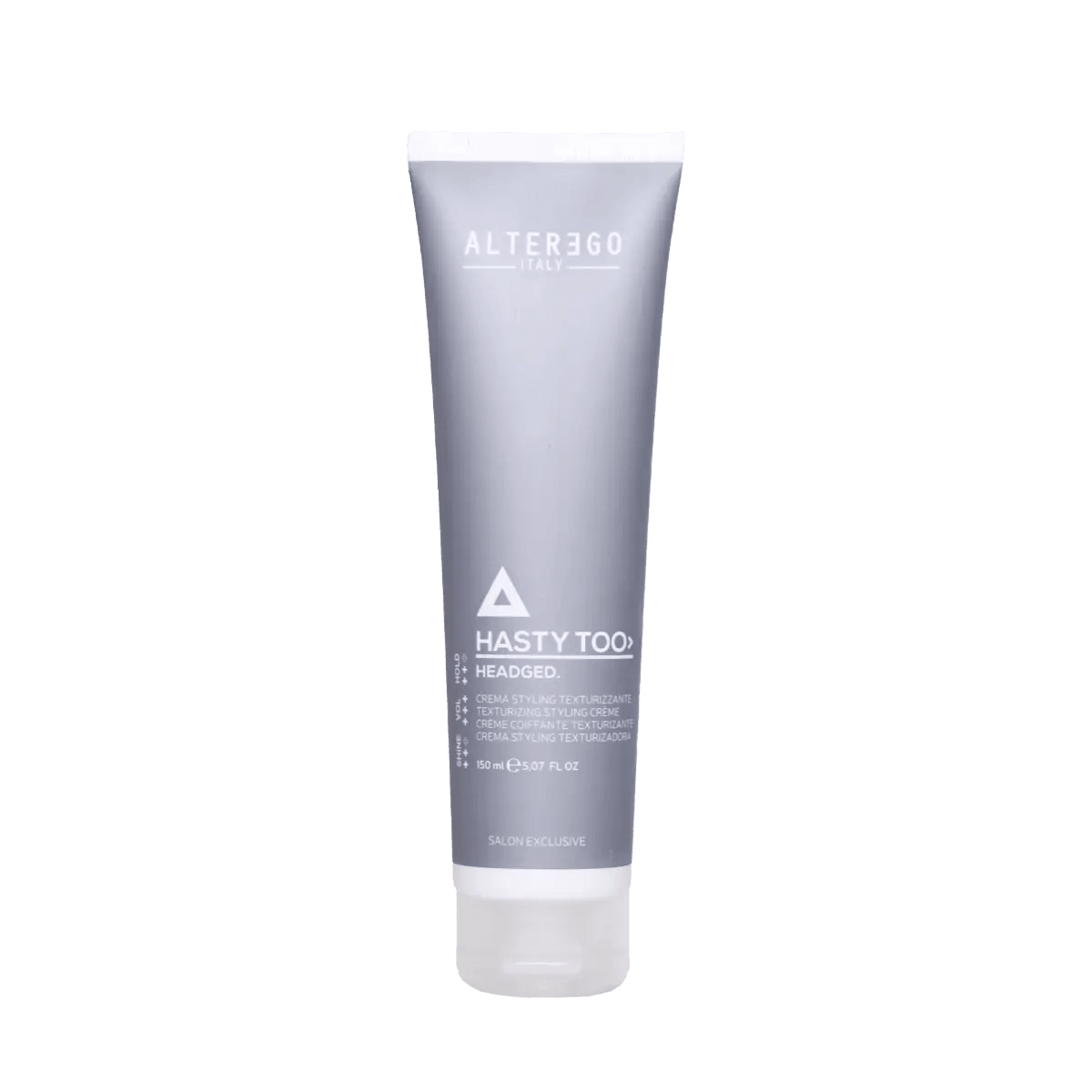 Headged styling cream for fine hair, providing medium hold and texture, ideal for damp or dry application. 100ml tube.