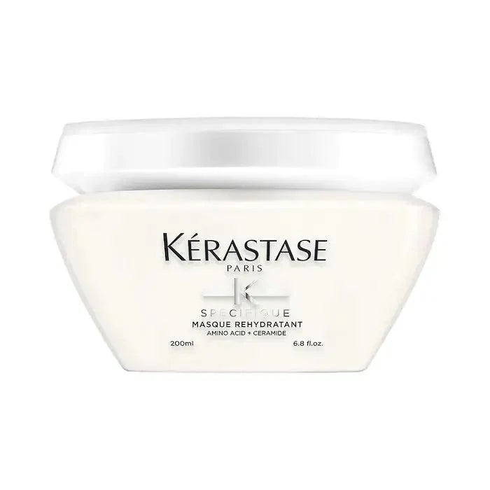 Kérastase Spécifique Masque Réhydratant 200ml for dry and sensitive scalps, deeply nourishing hair mask.