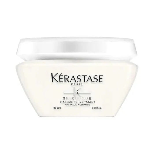 Kérastase Spécifique Masque Réhydratant 200ml for dry and sensitive scalps, deeply nourishing hair mask.