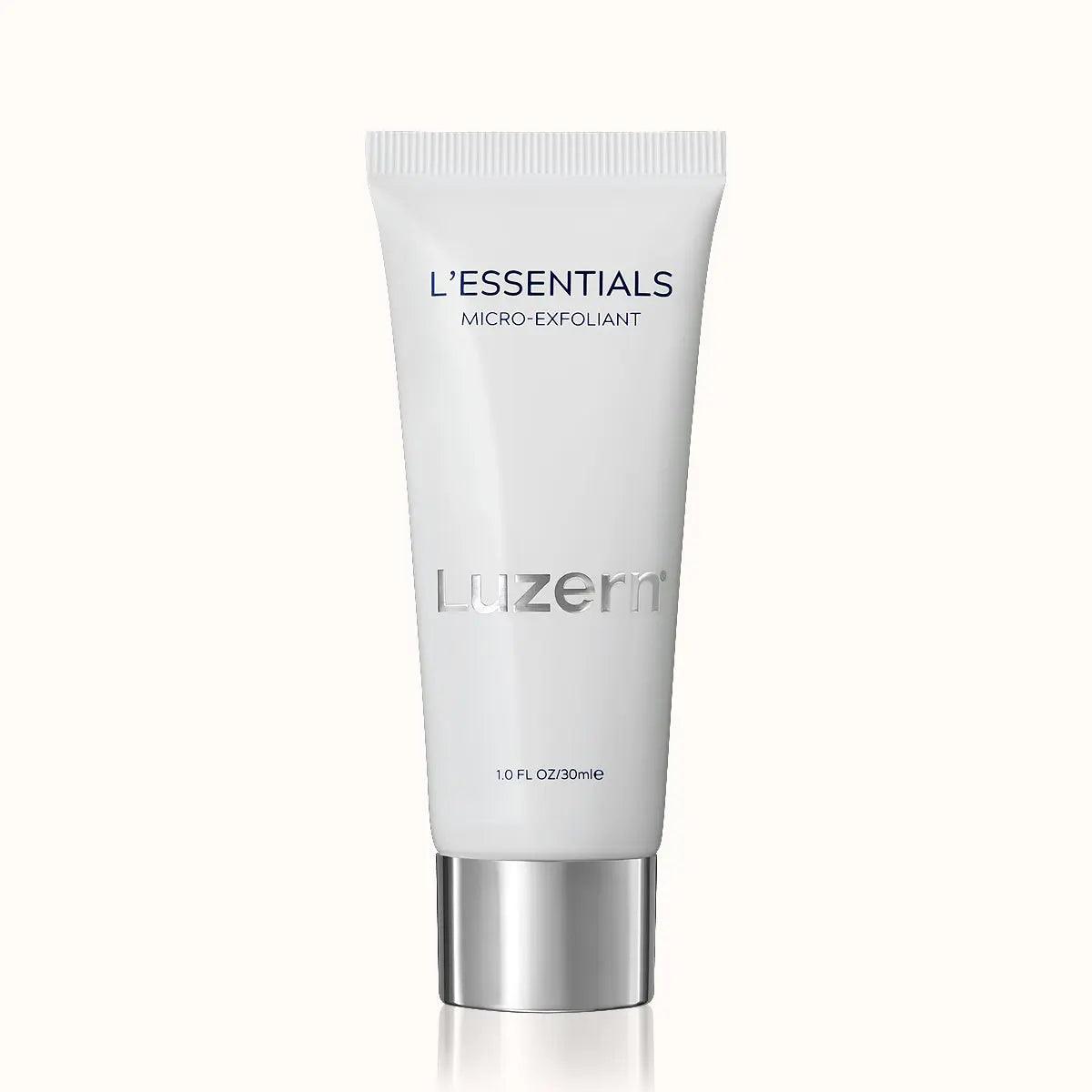 Luzern L'Essentials Micro-Exfoliant tube for skincare, 1.0 FL OZ, premium face exfoliator.