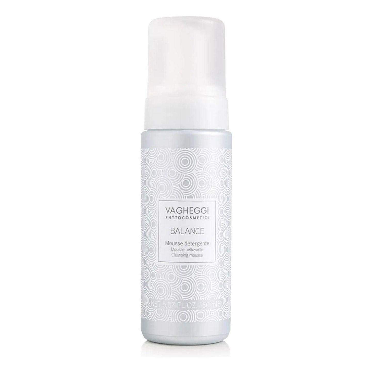 Mousse Nettoyante Balance by Vagheggi for hydrating and cleansing skin with a creamy, delicate texture.