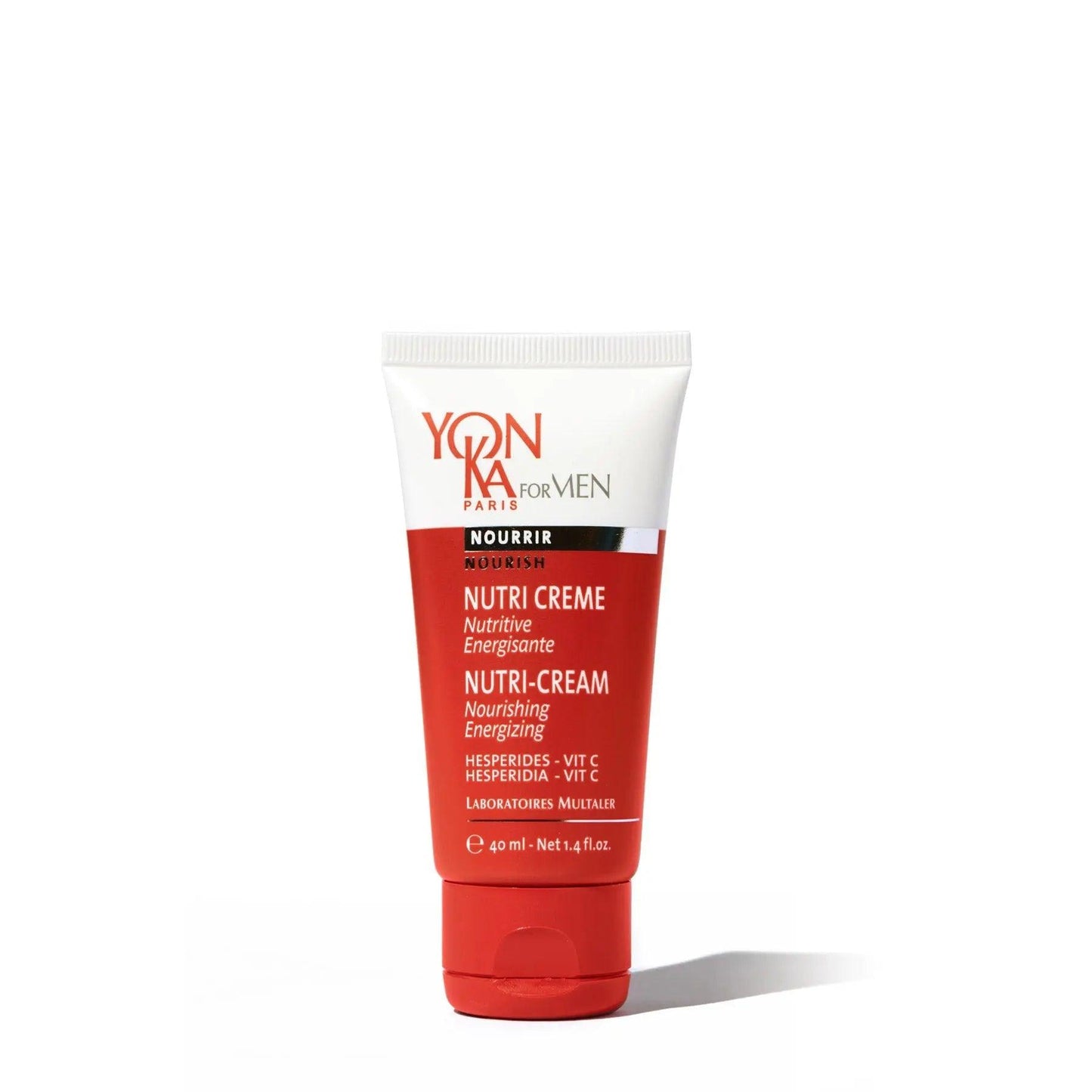 Nutri-Cream by Yon-Ka, a nourishing skincare cream with vitamins A, C, E, and essential oils for energizing skin protection.