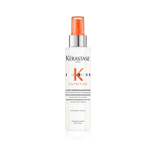 Kérastase Nutritive Lotion Thermique Sublimatrice bottle for dry fine to medium hair, a nourishing detangling blow-dry mist.