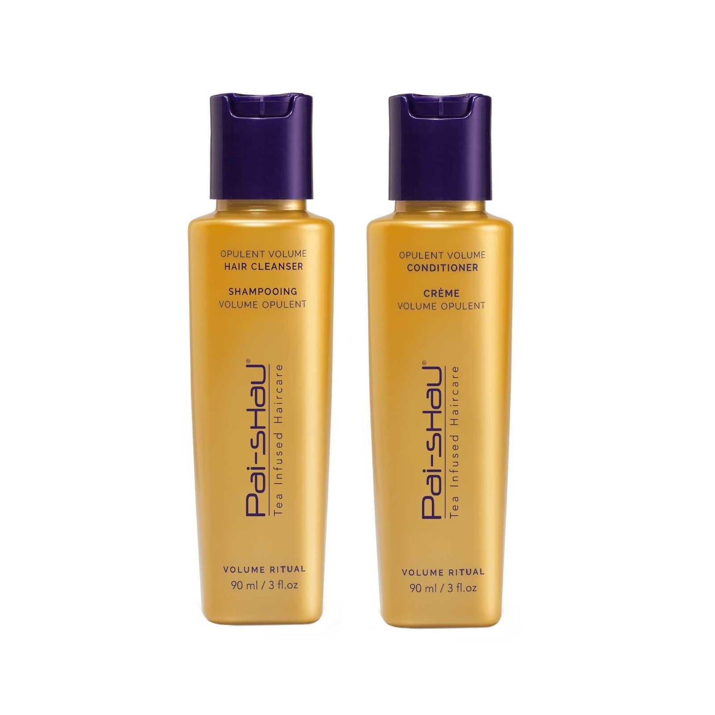 Opulent Volume Ritual Collection Travel Duo with Hair Cleanser and Conditioner by Pai-Shau, 90ml each.