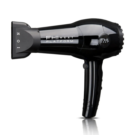 Platform 1900 Nano Lite Pro Hair Dryer in sleek black design with tourmaline ceramic technology for faster drying.