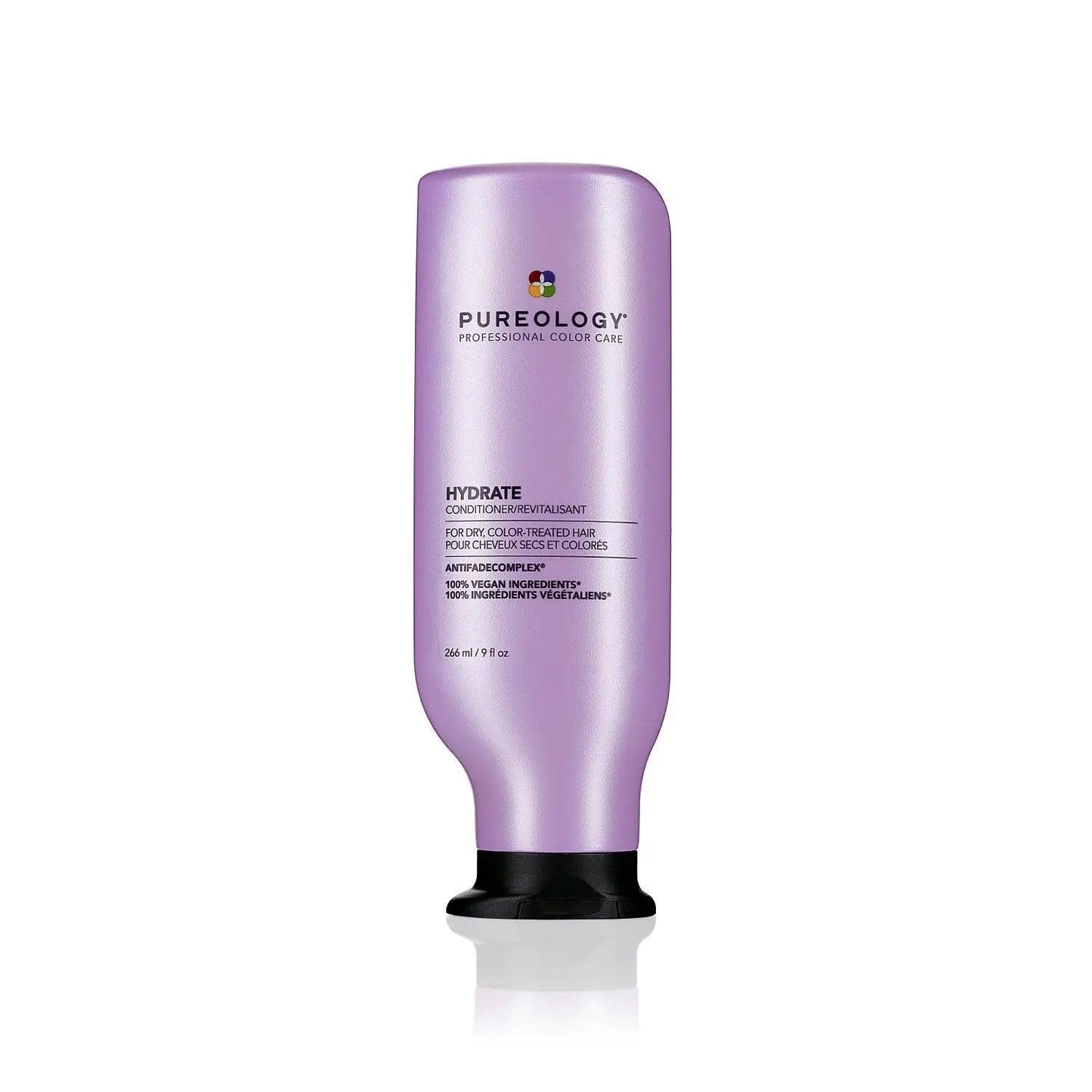 Pureology Hydrate Conditioner bottle, sulfate-free formula for moisturizing and nourishing color-treated hair.