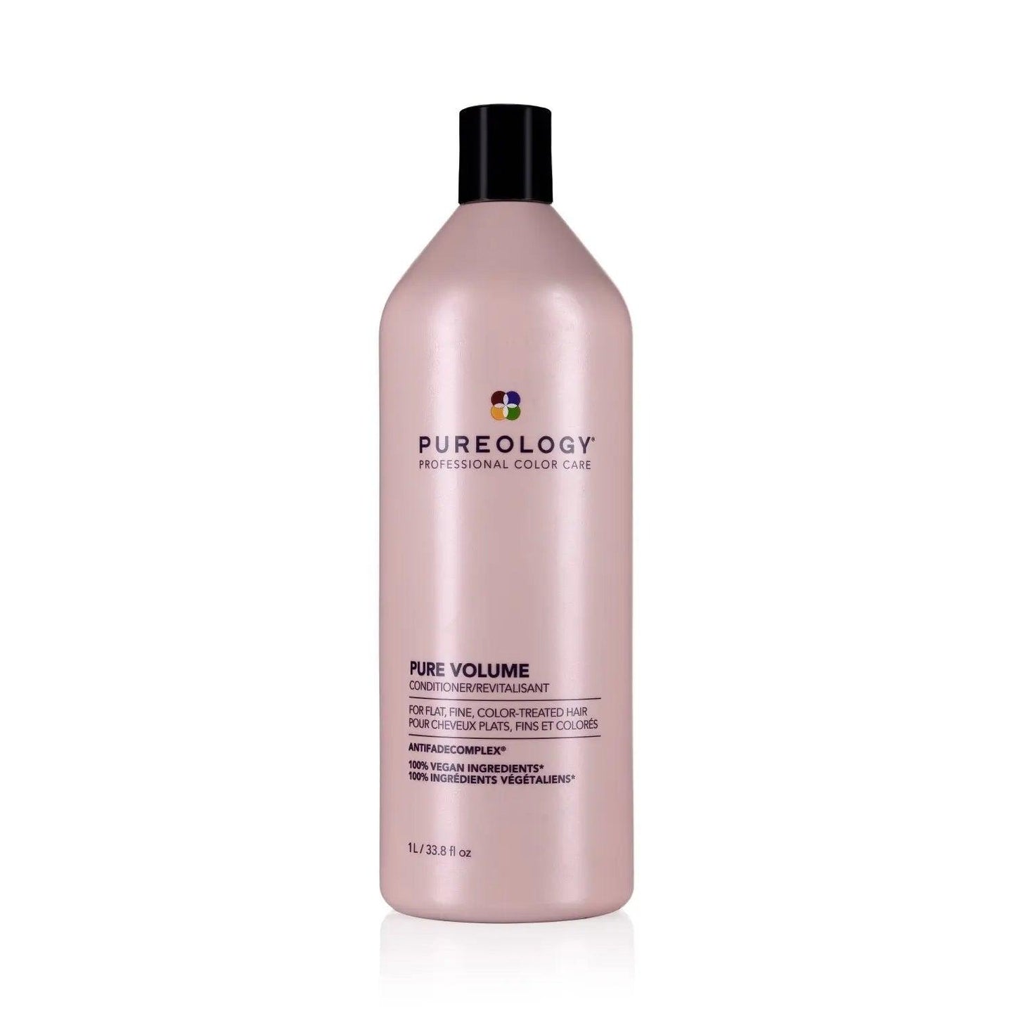 Pureology Pure Volume Conditioner for fine hair, lightweight volume, and shine in a sleek bottle.