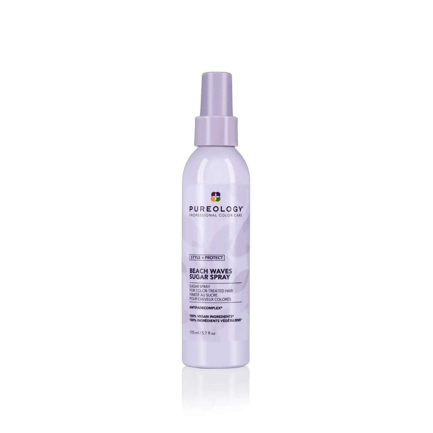 Pureology Beach Waves Sugar Spray bottle for soft, beachy waves and texturizing styling. 177ml spray for effortless beachy texture.