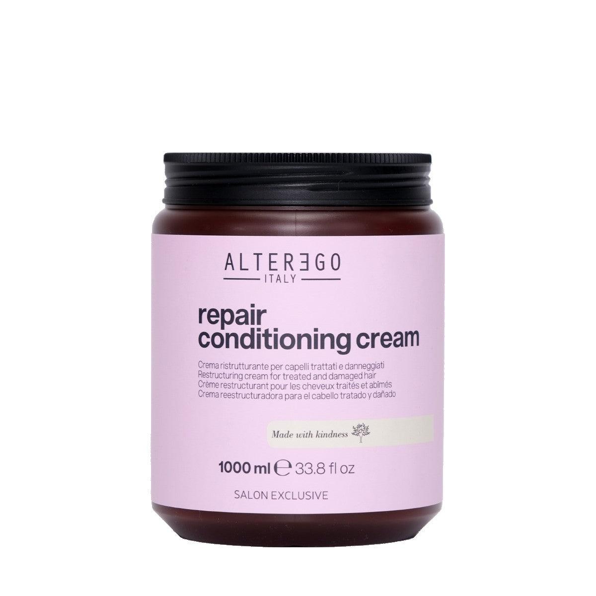 Repair Conditioning Cream in a 1000 ml jar, designed to nourish and strengthen damaged hair. Free from harmful ingredients.