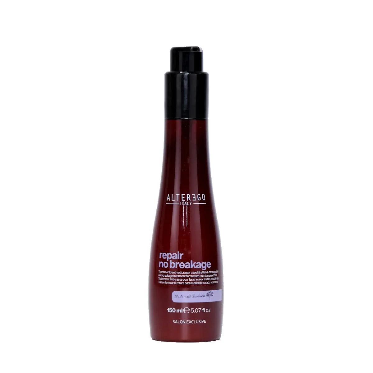 Repair No Breakage hair treatment bottle, strengthens hair fibers and prevents split ends, 150 ml size.