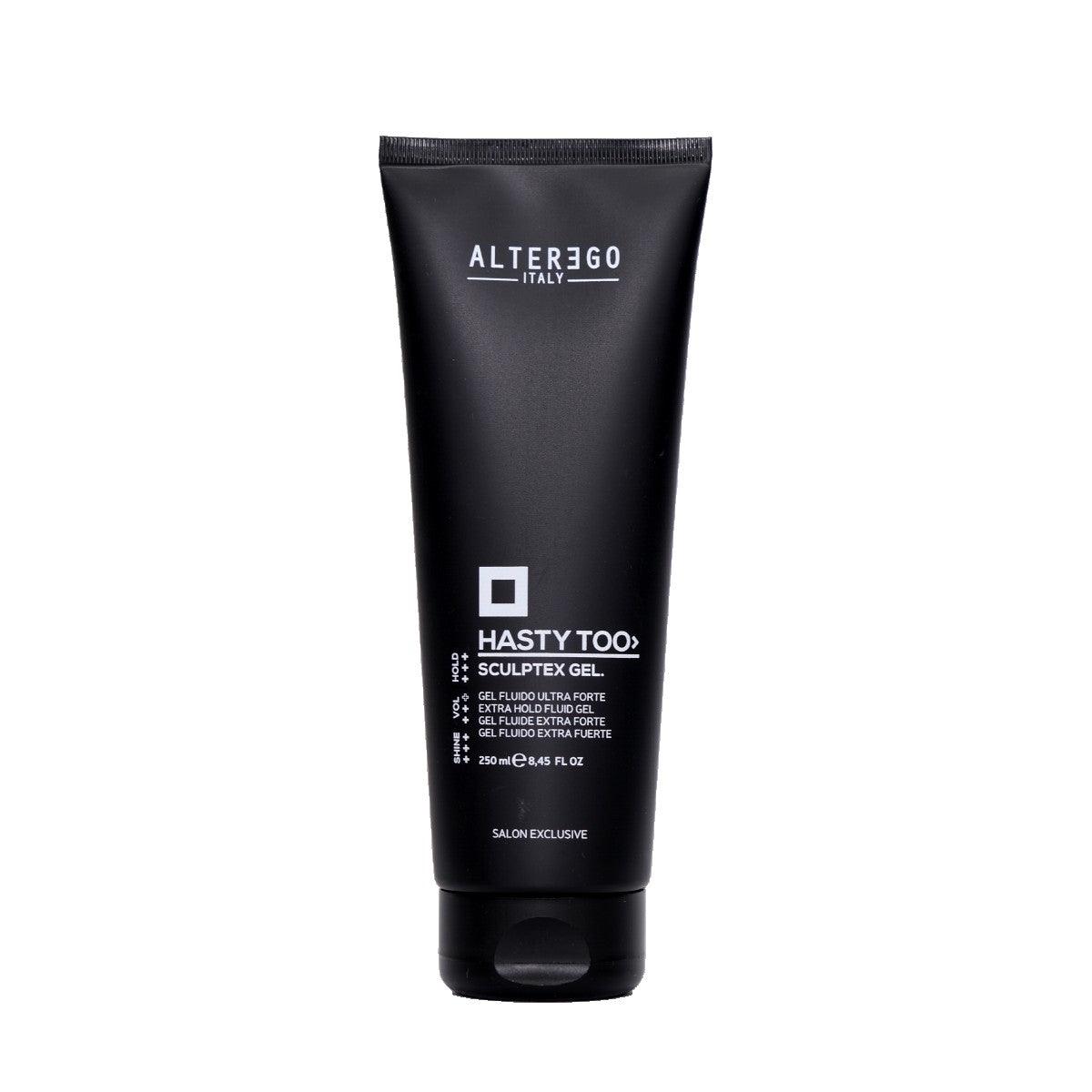 Sculptex Gel by Alterego Italy for curls, adds volume, defines movement, and enhances manageability in fine hair.