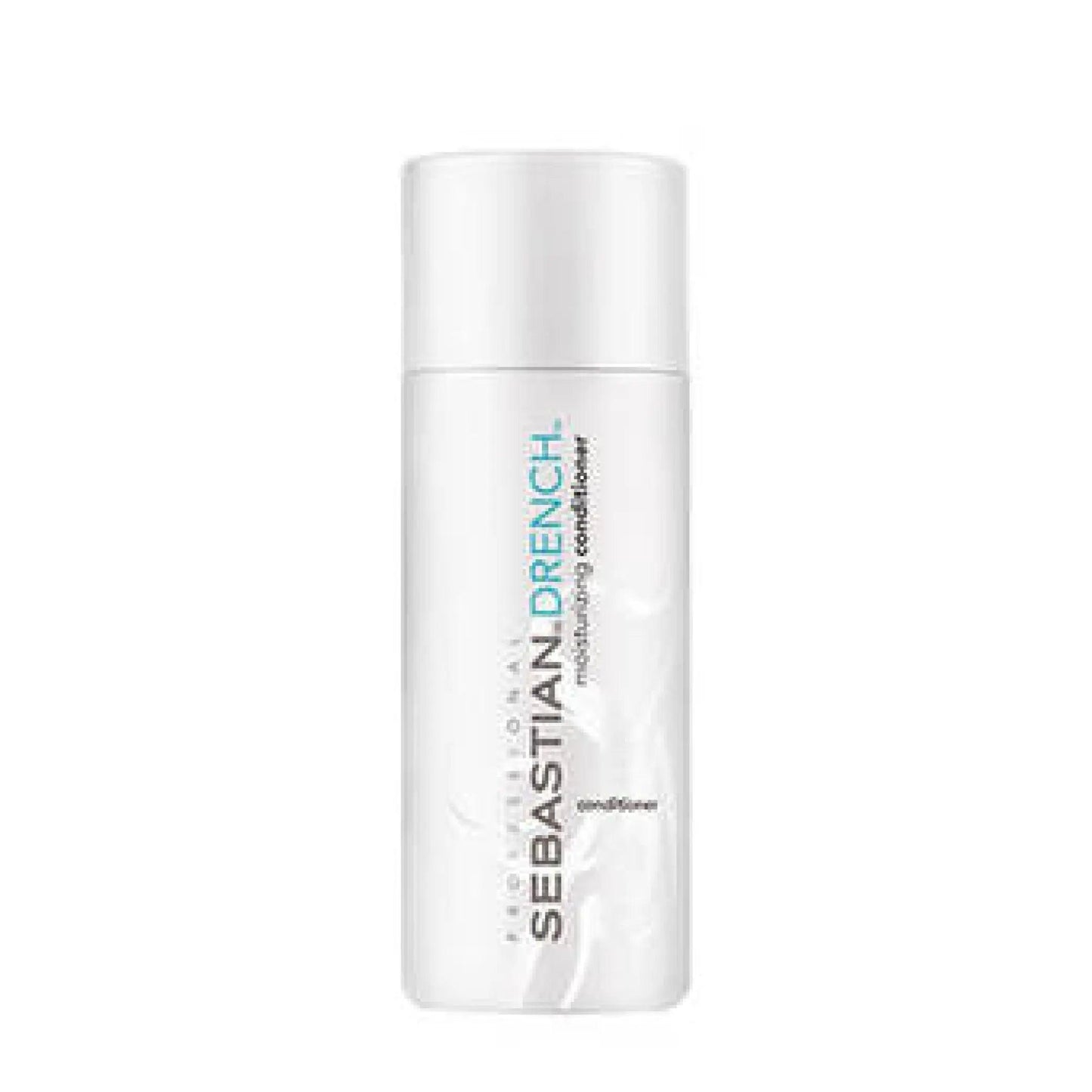 Sebastian Drench Conditioner bottle for intense hydration, rehydrates dry and frizzy hair, color-safe formula for shine and bounce.