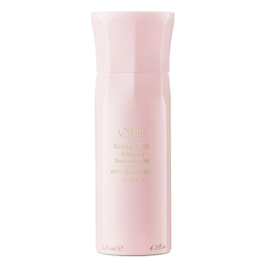 Oribe Serene Scalp Thickening Treatment Spray 125ml bottle for hair care.