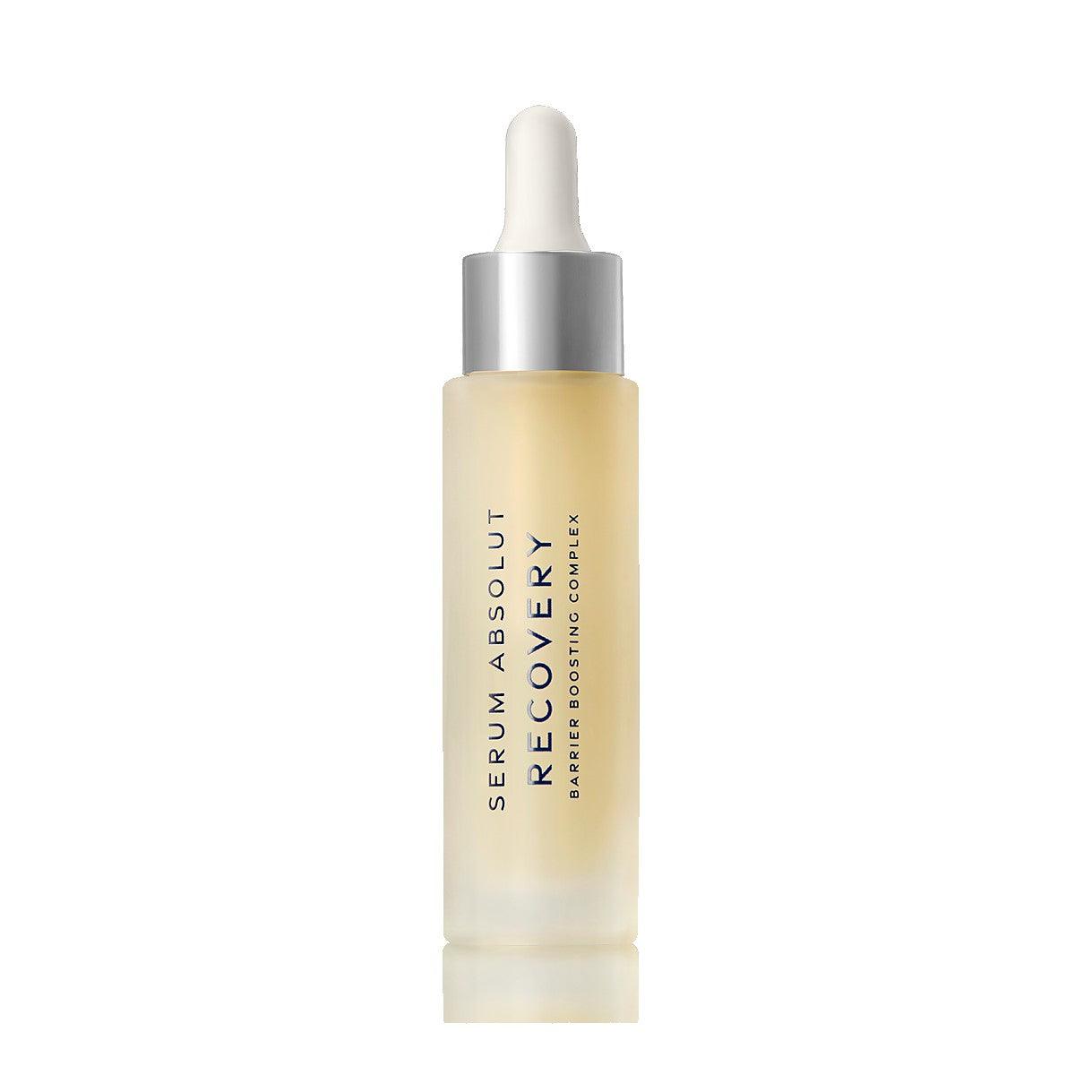 "Serum Absolut Recovery Barrier Boosting Complex in frosted dropper bottle"