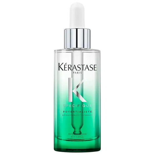 Kérastase Potentialiste Hydrating & Soothing Scalp Serum in a clear bottle with dropper for healthier scalp and hair.