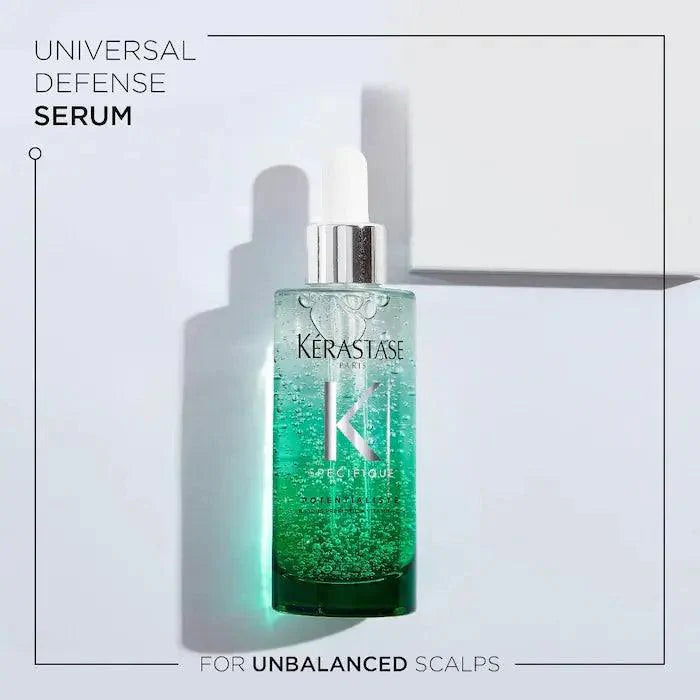 Kérastase Universal Defense Serum for unbalanced scalps, promoting scalp health and hydration.