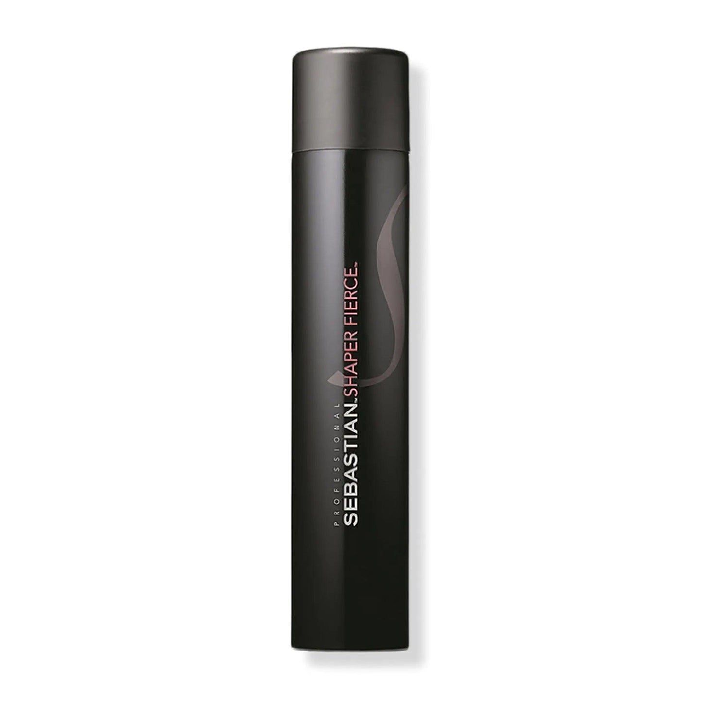 Sebastian Shaper Fierce hairspray sleek black bottle for ultra-firm hold and all-day hair styling.