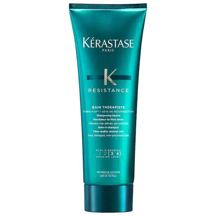Kérastase Resistance Bain Thérapiste shampoo for very damaged hair, restorative hair care product 250ml.