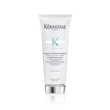 Kérastase Symbiose Fondant Apaisant for fine to medium hair, soothing treatment for dandruff-prone scalps.