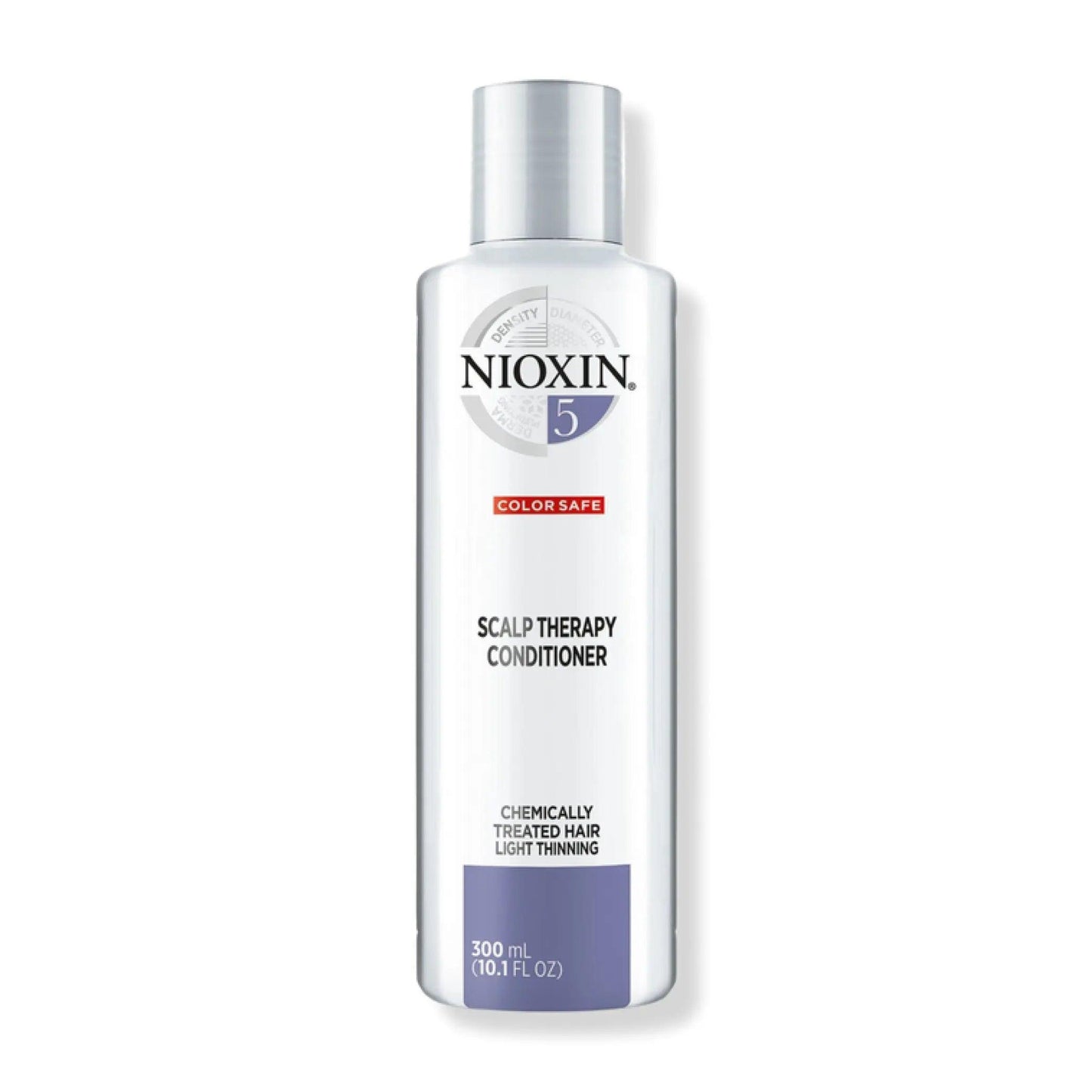 Nioxin System 5 Scalp Therapy Conditioner for chemically treated hair and light thinning, 300ml bottle.