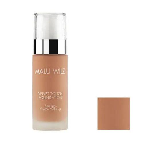 Malu Wilz Velvet Touch Foundation 30ml bottle showcasing a velvety finish for a flawless complexion.