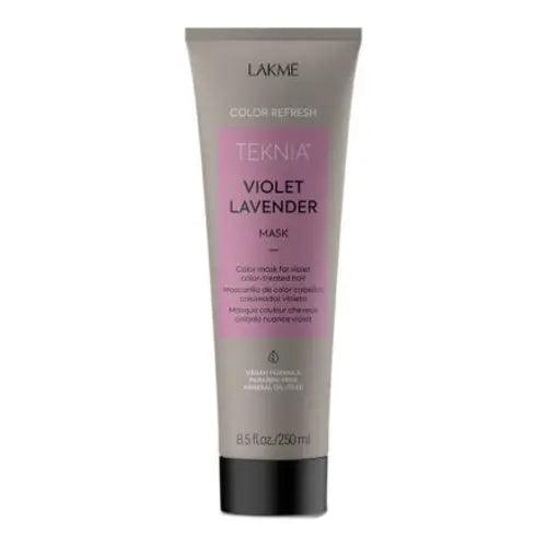 Violet Lavender Mask by Lakmé in a tube, designed to repair and protect hair while enhancing shine and color intensity.