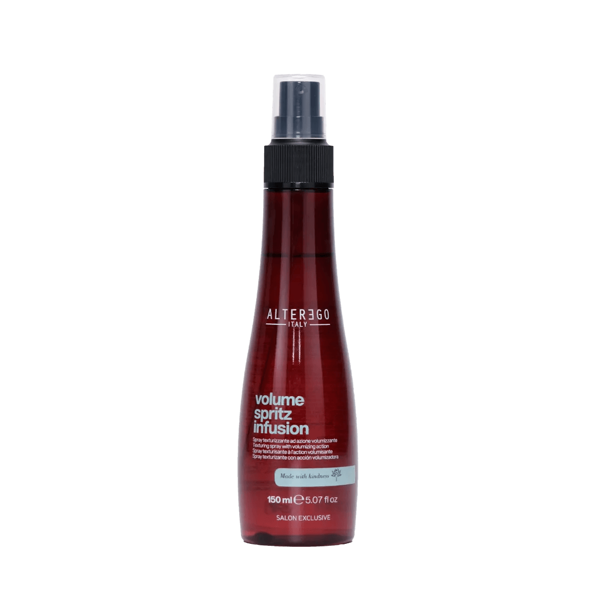 Volume Spritz Infusion spray for adding volume, body, and shine to hair, free from sulfates and parabens.