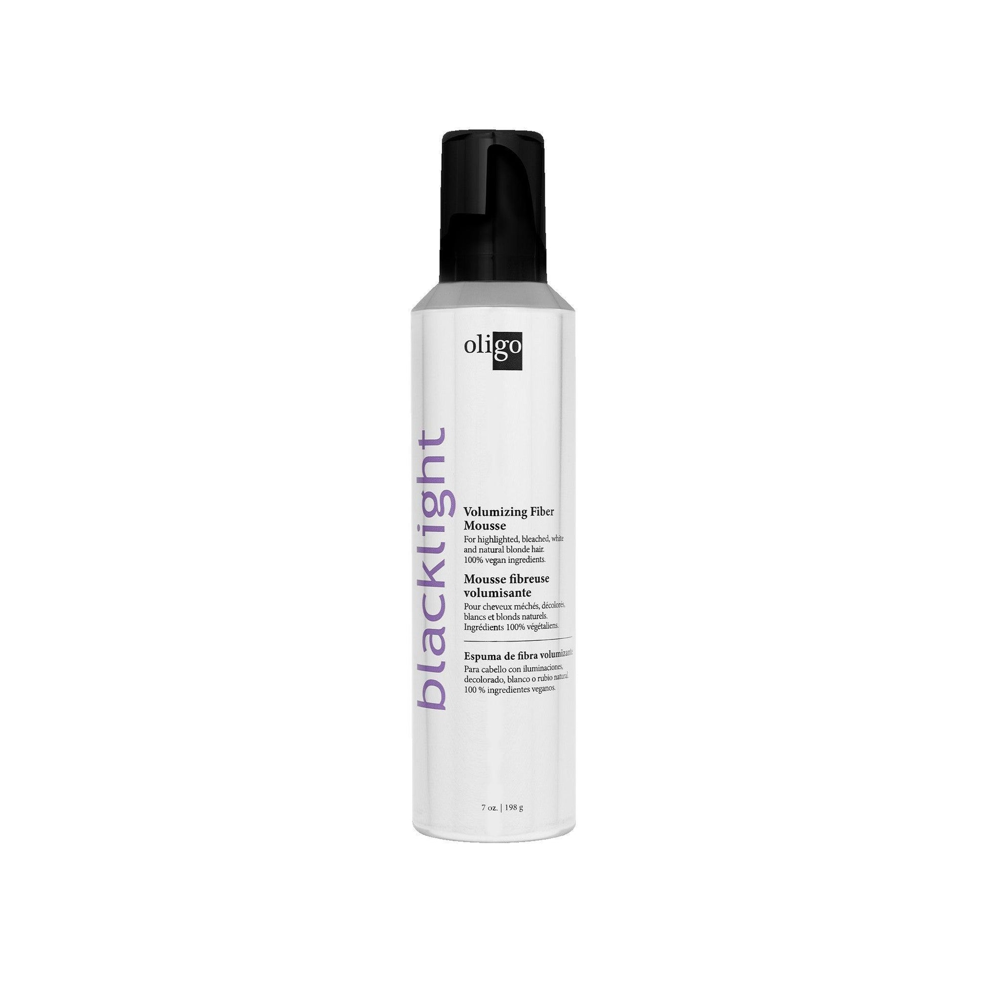 Blacklight Volumizing Fiber Mousse bottle for instant fullness and long-lasting volume for all hair types.