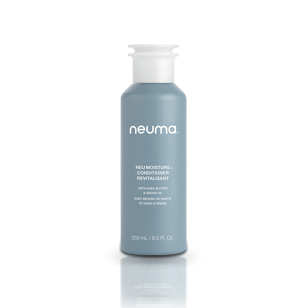 Neuma Moisture Conditioner bottle, 250 mL, ultra-hydrating formula with shea butter for soft, shiny hair.