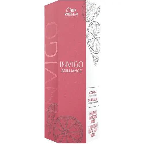 Wella Invigo Brilliance Holiday Duo pack for coloured coarse hair, featuring shampoo and conditioner for color protection.